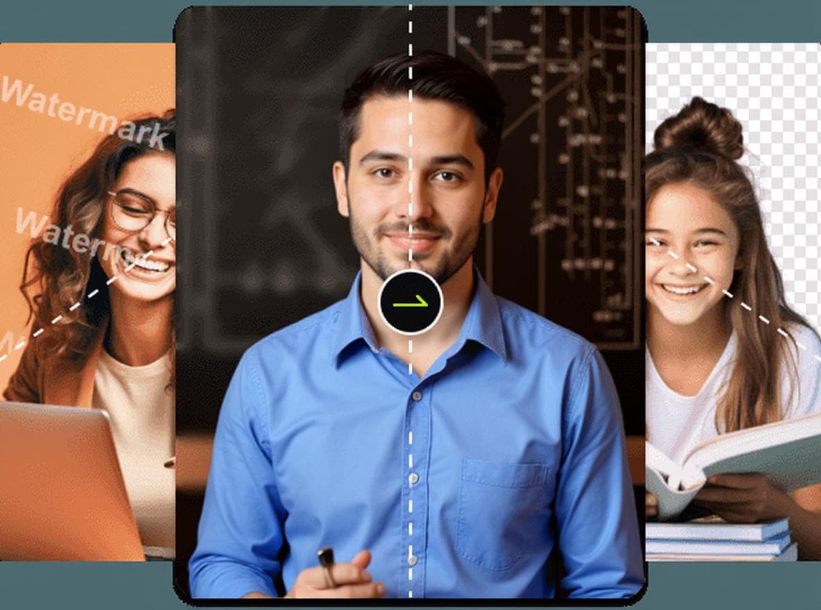 free AI image editor example - education
