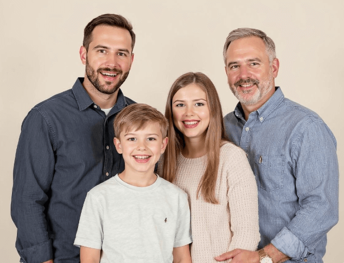 Family Portrait - With AI Smile