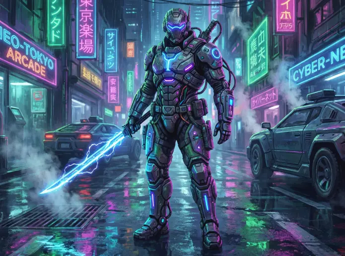 使用 Flux Pro AI 图像生成器制作的一致角色设定图。