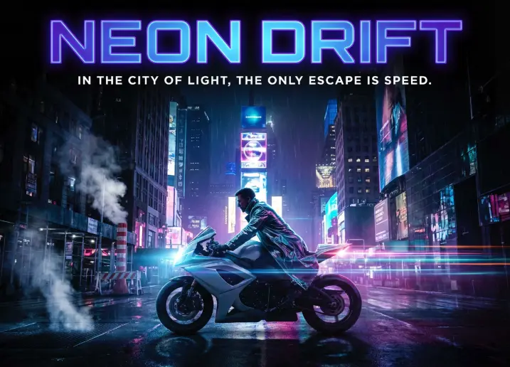 A movie poster concept with bold readable text generated by Ideogram.