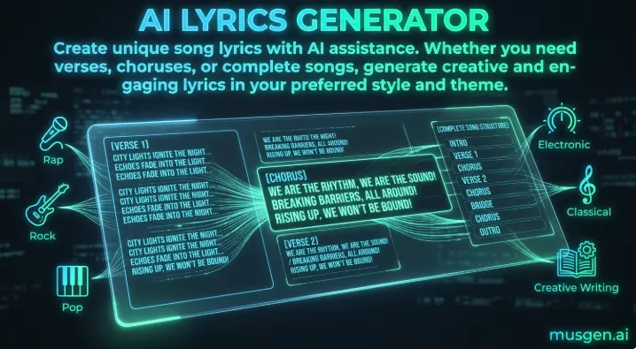 AI Lyrics Generator feature preview image