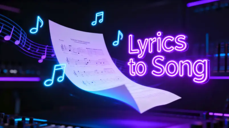 Lyrics to Song tool by AI Song Maker