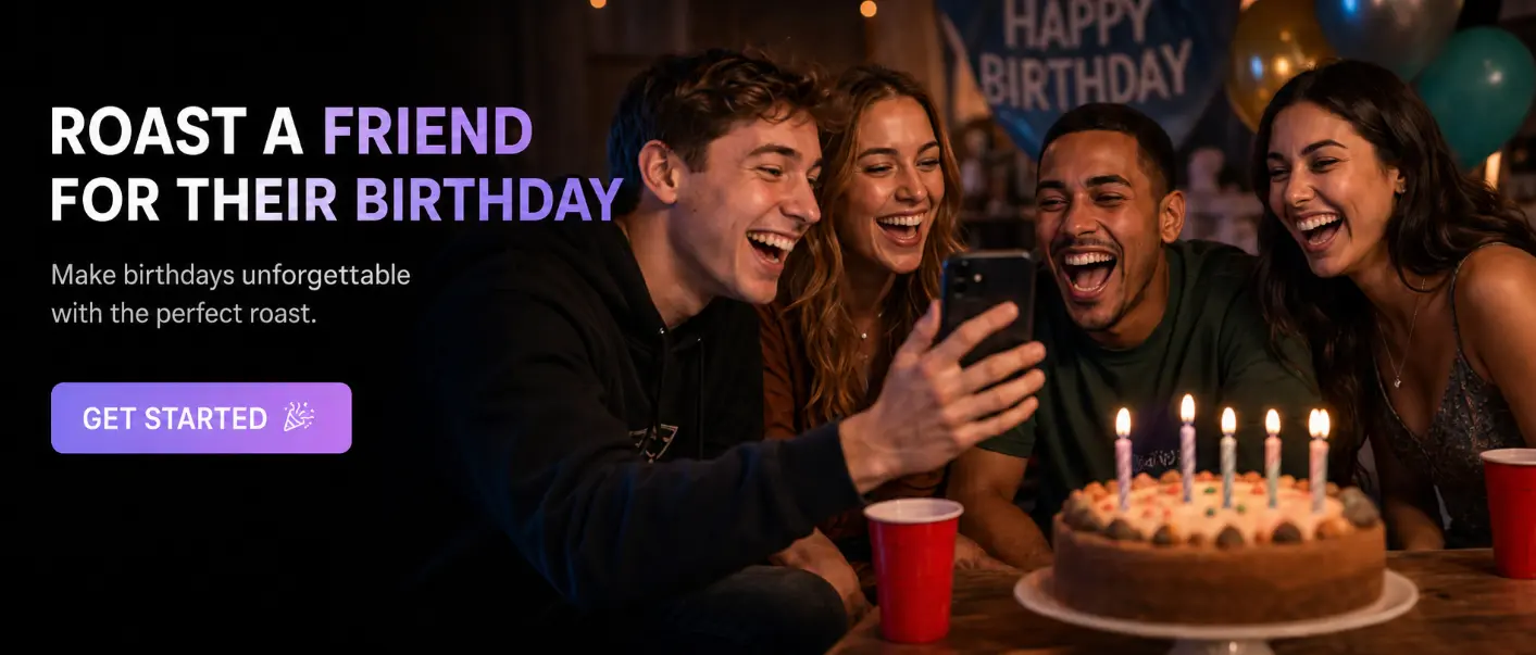 Diss track maker creating a funny birthday roast track for friends.