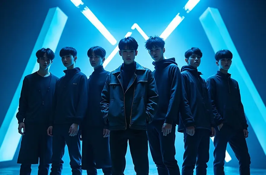 Kpop boy group names generated from a futuristic concept using a Kpop band name generator