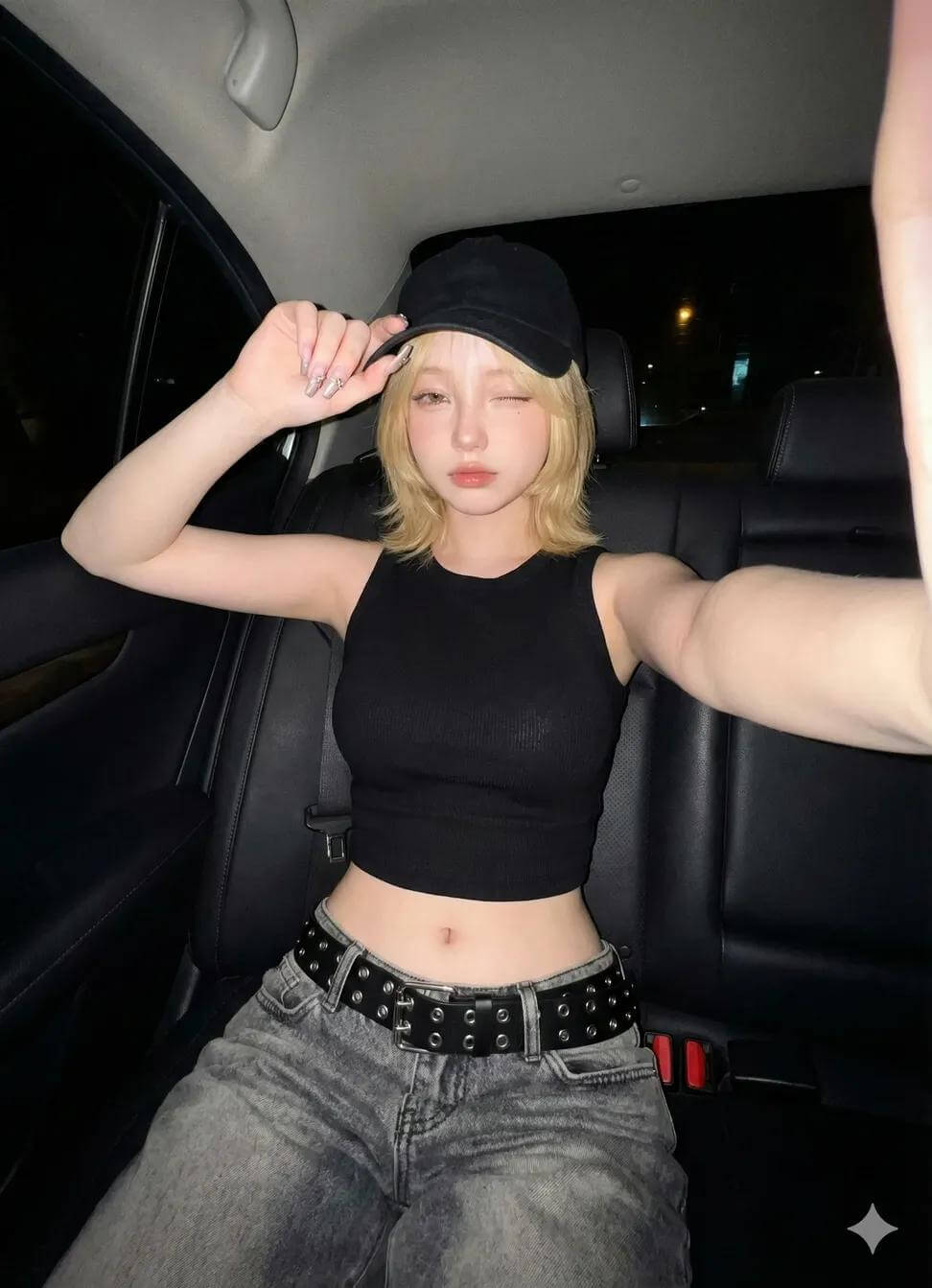 Flashlit Night Ride Selfie